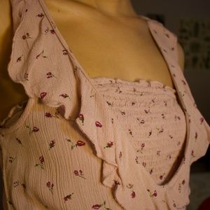 Cherry Print Pink Top